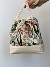 Load image into Gallery viewer, Floral Rifle Paper Co fabric knitting project bag
