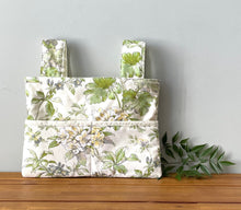 Load image into Gallery viewer, spring walker bag, walker tote, Mother’s Day gift, walker bag with pockets, nursing home needs, hip replacement gift, floral bag for elderly
