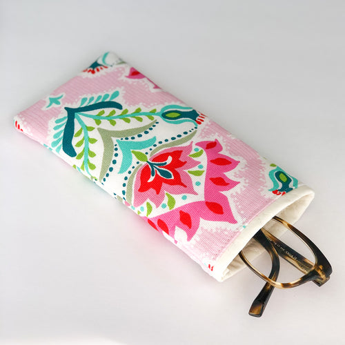 Green paisley eye glasses pouch, sunglasses case, pretty reading glass –  Grannys On the Go